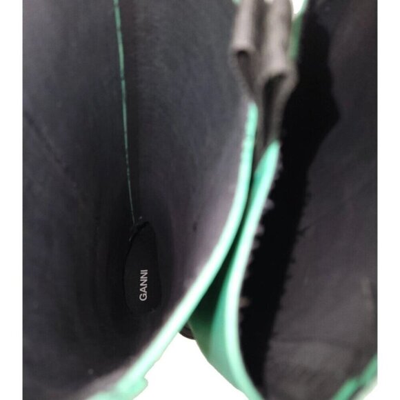 Ganni Rubber Country Boots Size 38 US 8 Kelly Green - Picture 11 of 12